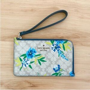 Kate Spade Lucy Spade Flower Floral
Small L-zip Wristlet # KK936
